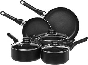 Amazon Basics 8-Piece Non-Stick Kitchen Cookware Set