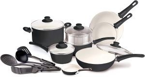 GreenLife Soft Grip 16pc Ceramic Non-Stick Cookware Set